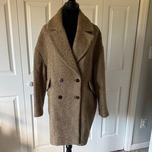 Mango Double-Breasted oversized Pea Coat